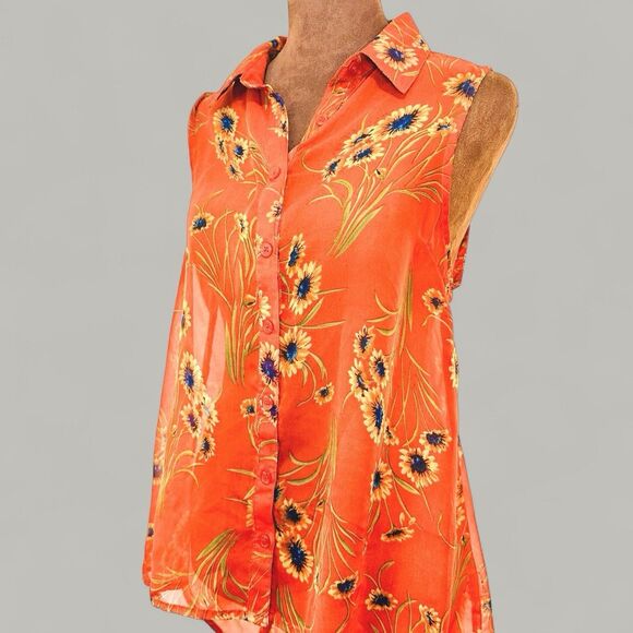 Womens Hi Low Top Size S Sunflower Dutton Yellowstone Boho Western Festival - Picture 3 of 11